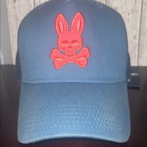 Psycho Bunny Blue Trucker Hat